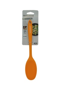 Lingura din silicon Fackelmann 40369, 28,3 x 5,5 cm, ergonomica, neagra sau portocalie - Img 3