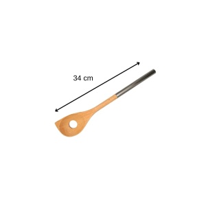 Lingura pentru risotto Fackelmann 30374 lemn de fag si otel inoxidabil 34 cm - Img 3
