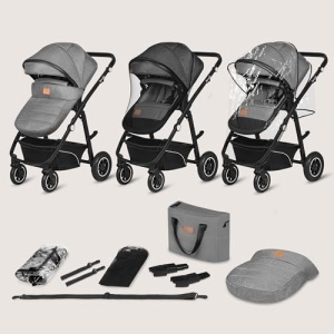 Lionelo Bianka Kinderwagen 3 in 1 Sistem de calatorie pliabil cu amortizoare si accesorii - Img 11