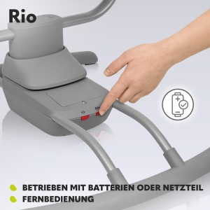 Lionelo RIO Salop electric pentru copii mici de pana la 9 kg Spatar reglabil, 3 viteze de cantarire, perne Curele de sezut Melodii si sunete ale naturii Greutate redusa 3,5 kg - Img 5