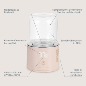 Lionelo Thermup Swift Incalzitor Mobil Biberoane USB-C 5000 mAh 4 Trepte Temperatura - Img 8