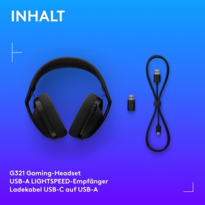 Logitech G321 LIGHTSPEED Gaming Headset Wireless Negru Bluetooth 20h Autonomie - Img 9