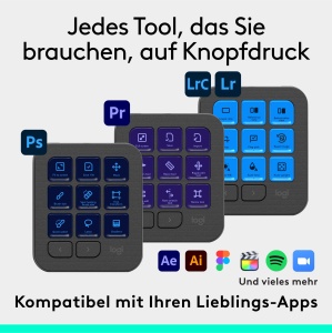 Logitech MX Creative Console Tastenfeld Programabil 9 LCD Graphit - Img 4