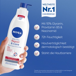 Lotiune pentru corp NIVEA Repair Care, 250 ml, pentru piele foarte uscata, cu Glicerina - Img 2