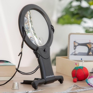 Lupa freestanding cu LED InnovaGoods Zooled, 3x marire, negru - Img 2