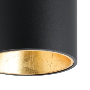 Lustra LED EGLO Polasso, lumina calda, negru si auriu, 10 cm - Img 5
