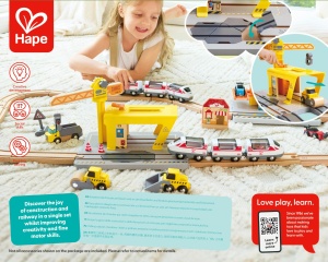 Macara feroviara Hape pentru copii |Set extensibil pentru jocuri creative - Img 7