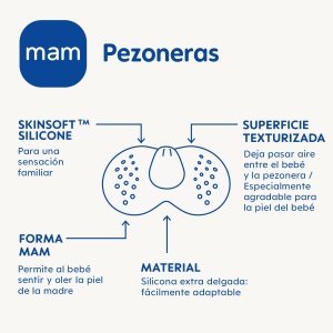 MAM SkinSoft Paci pentru San, Protectie pentru Brustwarze, 2 Bucati, Marime M - Img 2
