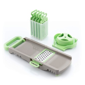 Mandolina Faltabila InnovaGoods 6 in 1, Verde si Gri, 14.5 x 14 x 16 cm - Img 2