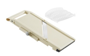 Mandolina Hendi Shogun Lame Inox Grosime Reglabila 1-5 mm Protectie Degete Bej - Img 5