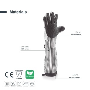 Manusi de cuptor Lacor 60068, 48 cm, negru, rezistente la caldura - Img 4