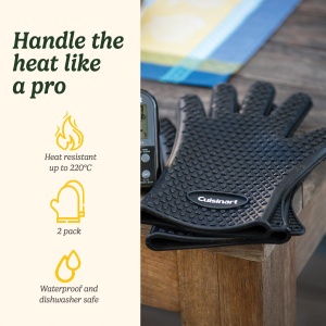 Manusi Grill Cuisinart din Silicon Rezistente la Calorii, 2 bucati, Negre - Img 2
