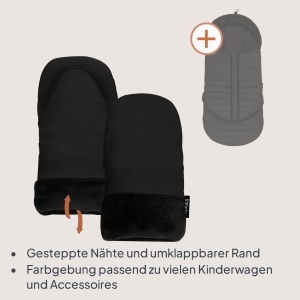 Manusi pentru Carucior Lionelo Handmuff Oli Set 2 bucati, impermeabile, confortabile - Img 5