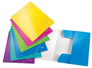 Mape Documente Leitz WOW, 6 bucati, pentru 150 A4, elastice, multicolore