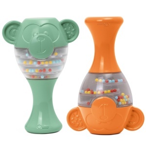 Maracas copii Chicco Eco din plastic reciclat 6-36 luni set 2 bucati
