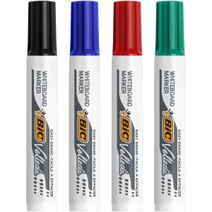 Marker abia vizibil BIC Velleda 1711, set 4 culori, varf rotund 0.6 mm - Img 2