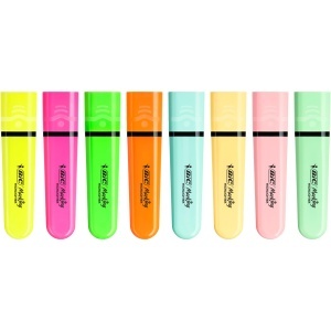 Marker BIC Highlighter, set 10 bucati, 8 culori, varf ajustabil - Img 8