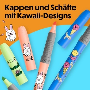 Marker neon BIC Highlighter Grip Decor, 10 culori, cu grip din cauciuc - Img 3