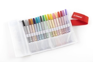 Marker Premium STABILO Pen 68 brush, 24 culori, varf flexibil - Img 3