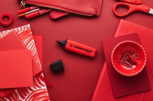Marker STABILO BOSS ORIGINAL REALRED, rosu, cu tehnologie anti-uscare, 2-5 mm - Img 3
