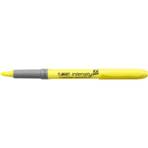 Marker text BIC Brite Liner Grip, 12 bucati, galben, cu grip ergonomic - Img 2