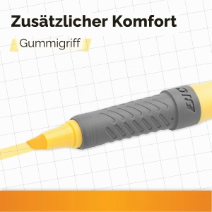 Marker Text BIC Briteliner Grip, 5 culori, cu varf lat si grip din cauciuc - Img 4