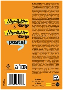 Marker Text Highlighter BIC Grip, 24 culori, inclusiv pastel, cu varf flexibil - Img 2