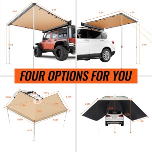 Markiza auto VEVOR ATSA1420, 1.4x2m, UV50, impermeabila, cu suport din aluminiu - Img 8