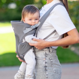 Marsupiu ergonomic KikkaBoo Myra 3 pozitii de purtare gri pana la 9 kg - Img 6
