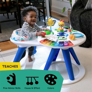 Masa de joaca Baby Einstein Around We Grow 4-in-1, cu muzica si lumini, 15 jucarii - Img 5