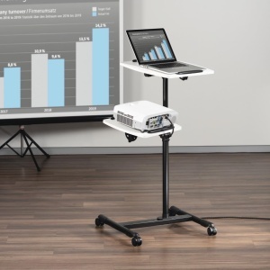 Masa pentru proiectoare Hama, 2 niveluri, ajustabila inaltime, neagra - Img 4