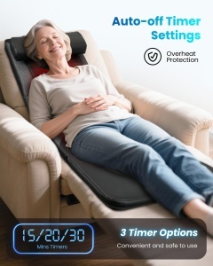Masaj Mat pentru Intregul Corp COMFIER, Shiatsu, Functie de Vreme, Fara Cablu - Img 6