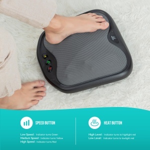Masajer electric pentru picioare si spate Snailax, cu functie de incalzire, 18 noduri de masaj - Img 4