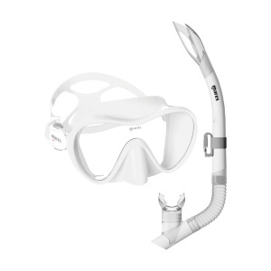 Masca de snorkeling Mares Combo Ray, Culoare alba, Unica marime