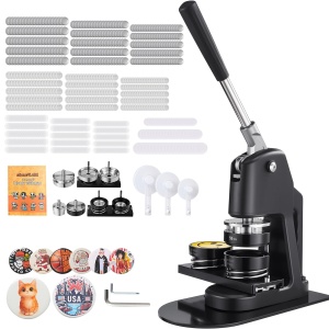 Masina de Butonare VEVOR BJS-255875 mm, Ergonomica, Neagra, Cu 300 Piese