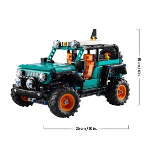 Masina de construit LEGO Technic Jeep Wrangler Rubicon 42227, 723 piese, cu motor V6 - Img 8