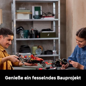 Masina de curse LEGO Technic Ferrari SF-24 F1 - Model de masina pentru adulti - Set de colectie de Formula 1 - Motor transmisie directie si DRS V6 la  - Img 4
