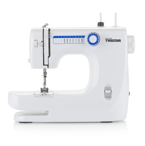 Masina de cusut Tristar, model entry-level pentru incepatori, 10 modele de cusaturi, functie brat liber, ac dublu, filetare usoara, design usor, nu pentru tesaturi groase, de la 12 ani, SM-6000 - Img 1