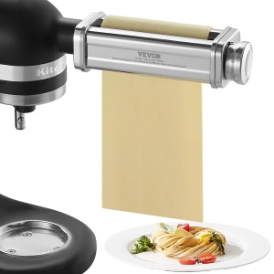 Masina de Facut Paste Manuala VEVOR, Inox, 8 Setari de Grosime, 5.51 Inch Latime