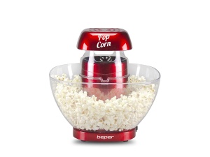Masina de facut popcorn Beper P101CUD052, cu bol detasabil, fara ulei, 3 minute