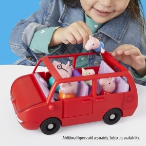 Masina de familie Peppa Pig, rosie, pentru 5 figurine, cu accesorii incluse - Img 4