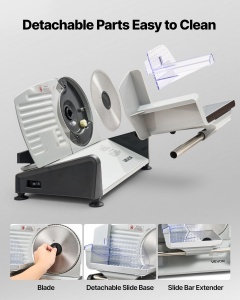 Masina de feliat VEVOR SL-5242M23C, 200 W, 19 cm, gri - Img 5