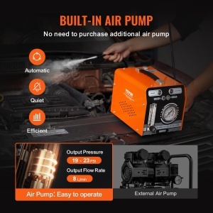 Masina de fum VEVOR SD317, 8 Lmin, 12V, cu manometru si accesorii - Img 3