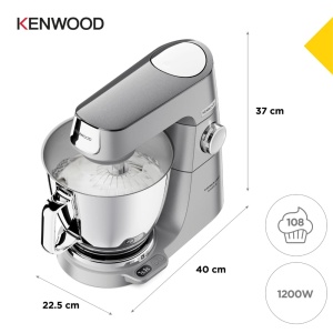 Masina de Gatit Kenwood Titanium Chef Baker XL KVL85.224SI, 1200W, 7L, Argintie - Img 5