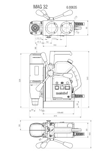 Masina de gaurit cu magnet Metabo MAG 32, 1000 W, 32 mm diametru - Img 2