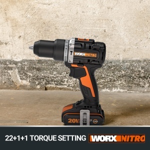 Masina de gaurit cu percutie WORX NITRO WX352.4, 20V, motor fara perii, 60Nm - Img 6