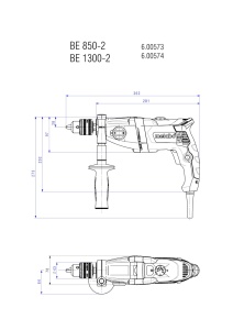 Masina de gaurit Metabo BE 850-2, 850 W, 2-Gang, 36 Nm - Img 2