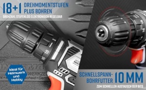Masina de gaurit si insurubat Bruder Mannesmann M17680 20V Li-Ion cu acumulator - Img 3