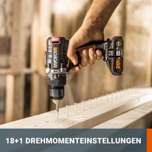 Masina de gaurit si insurubat WORX WX175.9, 20V, fara perii, 60Nm, fara acumulator - Img 3