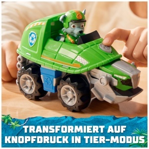 Masina de jucarie PAW PATROL Jungle Pups cu Rocky, transformabila, pentru copii de la 3 ani - Img 3
